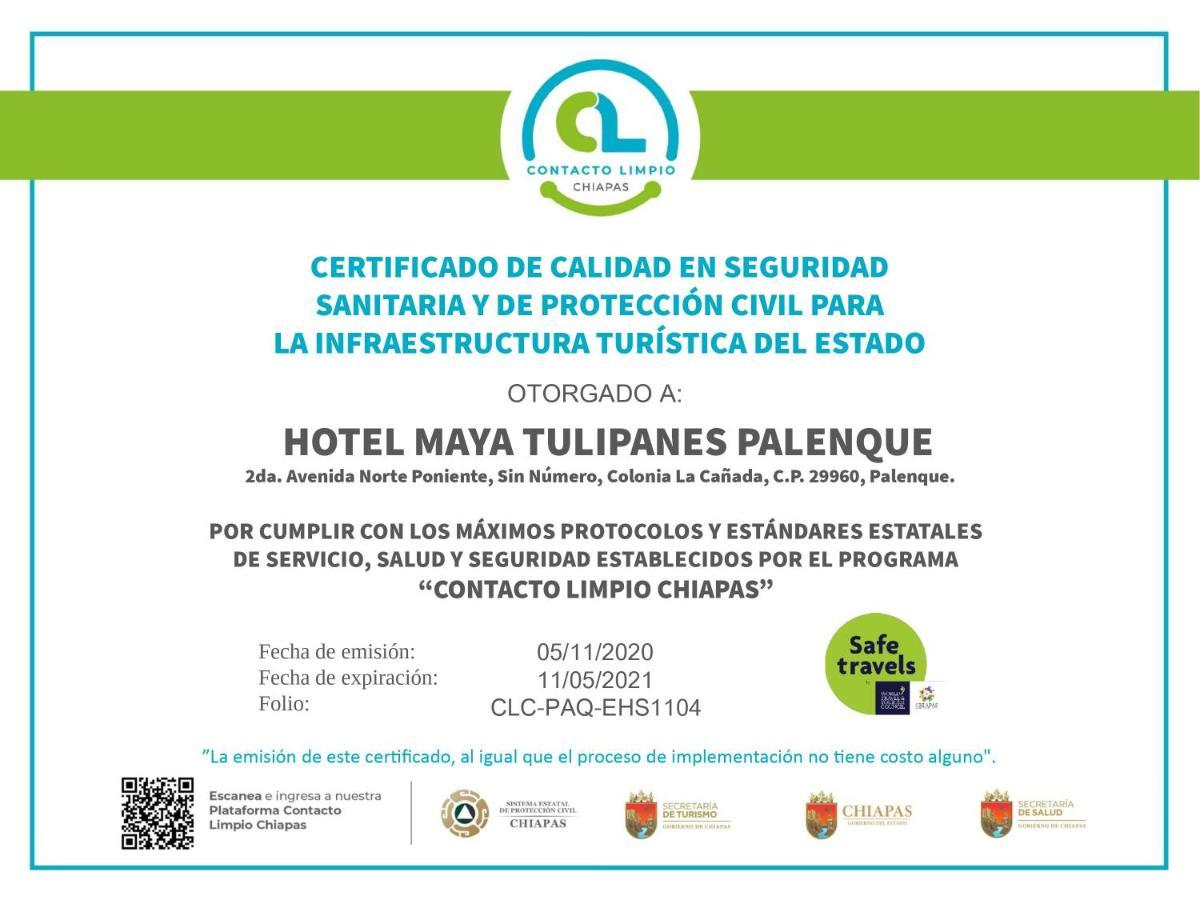 Hotel Maya Tulipanes Palenque Eksteriør billede